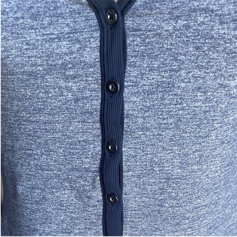 Lululemon Awesoma Henley Long Sleeve In Heathered Inkwell - Picture 9 of 13
